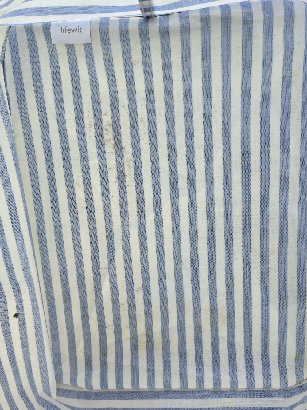 Striped Laundry Hampers - Blue and White (Pair)